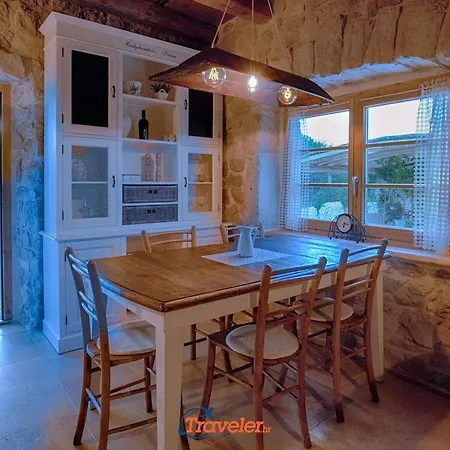 Beautiful Stone With Swimming Pool, Sauna And Large Garden By Traveler Tourist Agency Krk Id 2225 Vila Gabonjin
