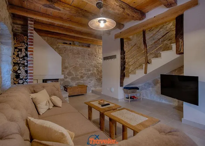 וילה Beautiful Stone With Swimming Pool, Sauna And Large Garden By Traveler Tourist Agency Krk Id 2225 *