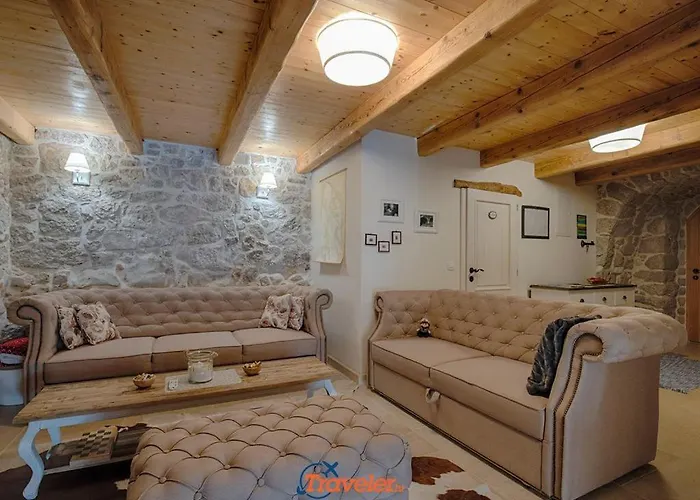 וילה Beautiful Stone With Swimming Pool, Sauna And Large Garden By Traveler Tourist Agency Krk Id 2225 *
