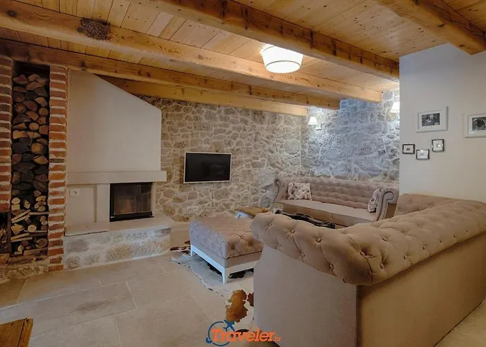 Villa Beautiful Stone With Swimming Pool, Sauna And Large Garden By Traveler Tourist Agency Krk Id 2225 Gabonjin