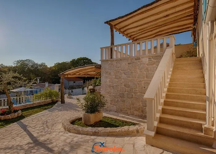 Beautiful Stone With Swimming Pool, Sauna And Large Garden By Traveler Tourist Agency Krk Id 2225