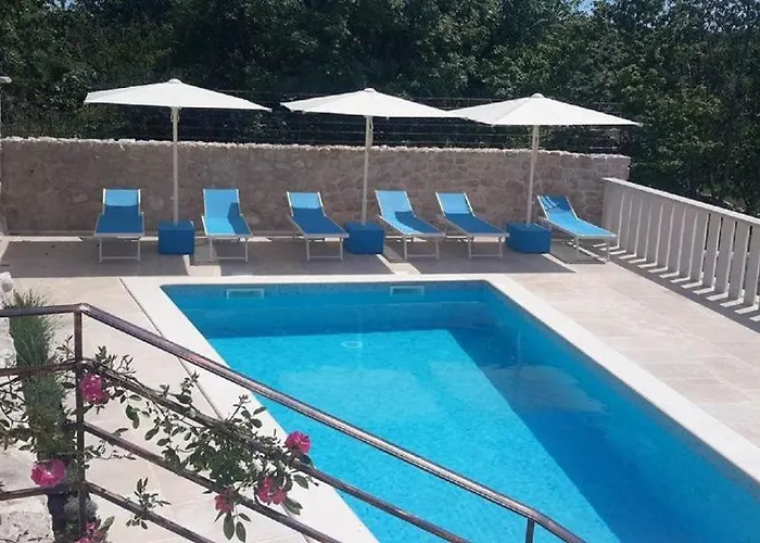 Beautiful Stone With Swimming Pool, Sauna And Large Garden By Traveler Tourist Agency Krk Id 2225 Villa *