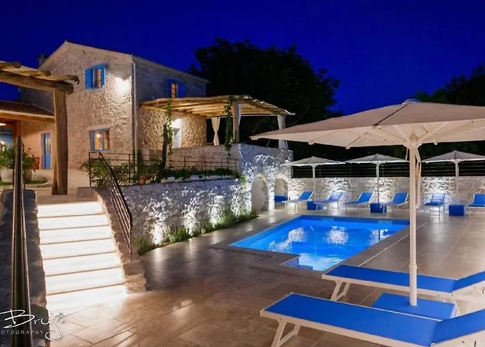 Beautiful Stone With Swimming Pool, Sauna And Large Garden By Traveler Tourist Agency Krk Id 2225 * Gabonjin