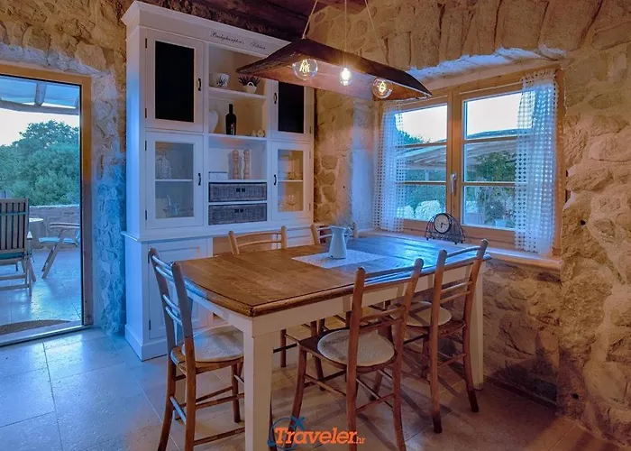 Beautiful Stone With Swimming Pool, Sauna And Large Garden By Traveler Tourist Agency Krk Id 2225 Villa Gabonjin