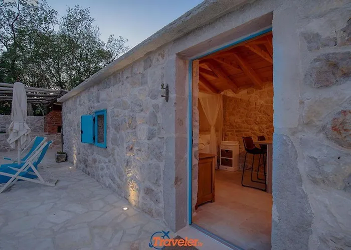 Beautiful Stone With Swimming Pool, Sauna And Large Garden By Traveler Tourist Agency Krk Id 2225 Villa *