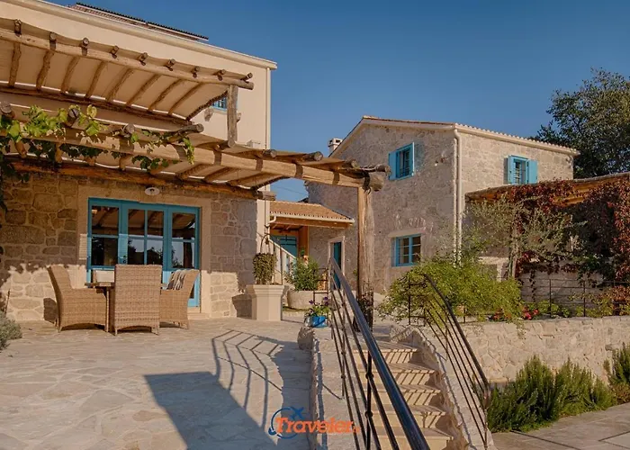 Beautiful Stone With Swimming Pool, Sauna And Large Garden By Traveler Tourist Agency Krk Id 2225 Gabonjin